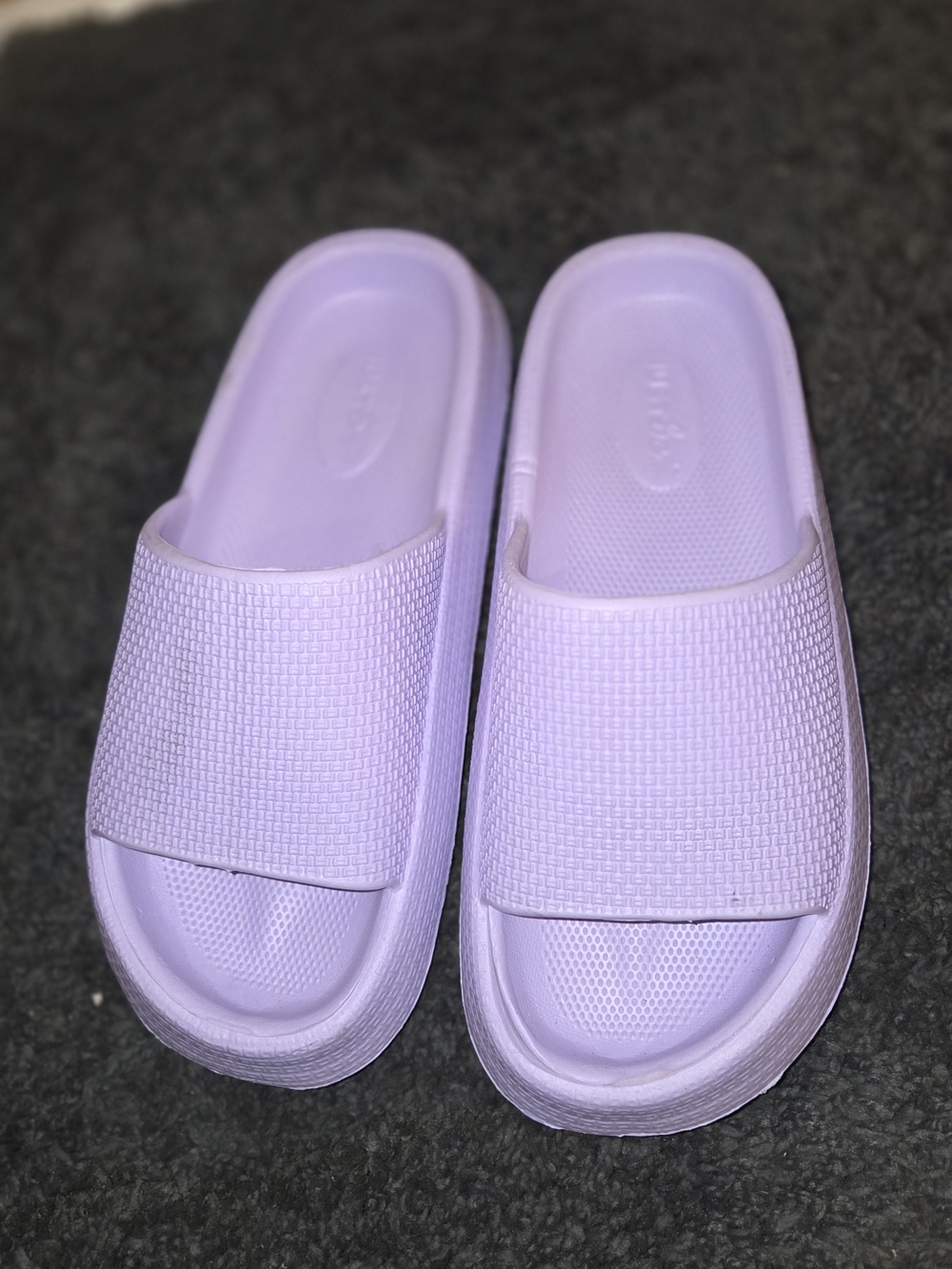 Lilac Slide Sandals - Slip On Pool Slides